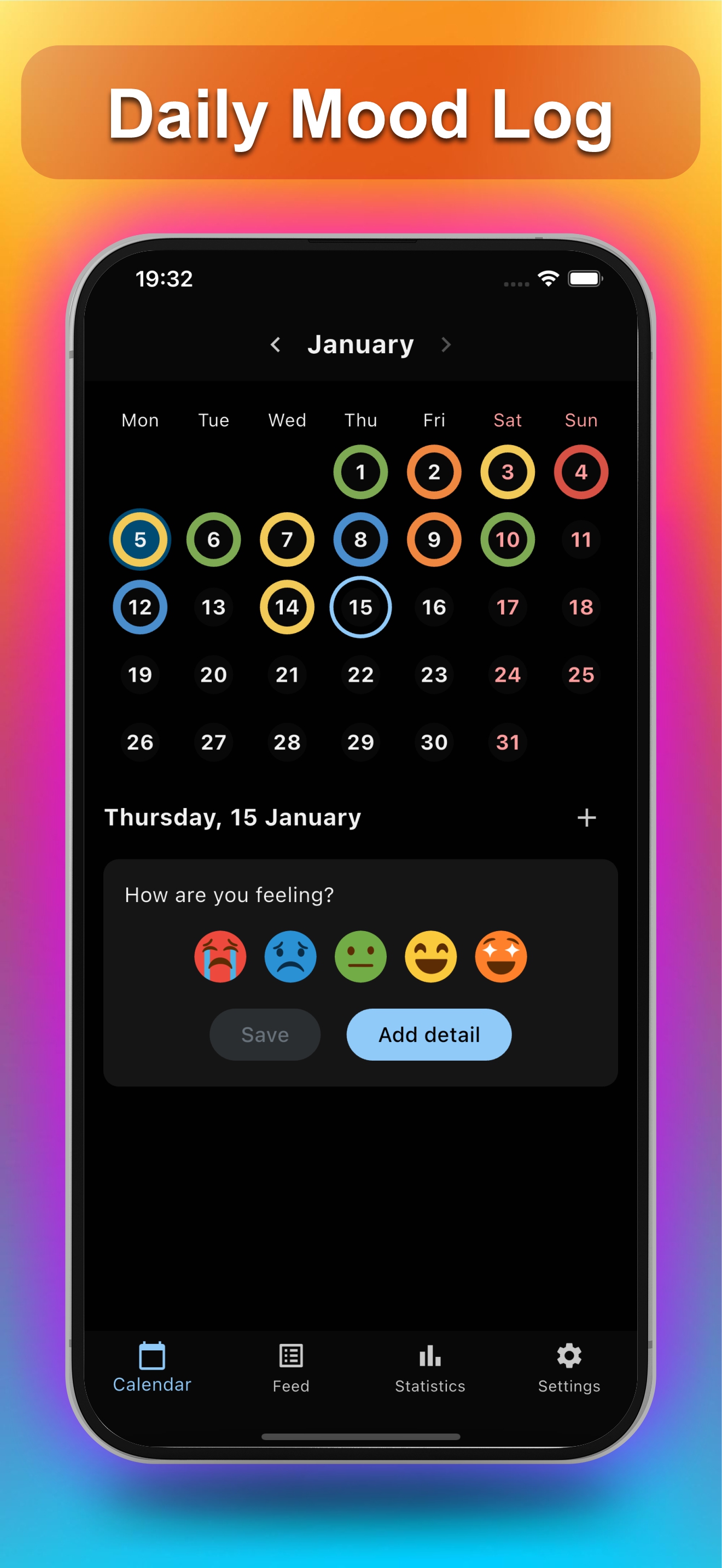 Mood history and trends
