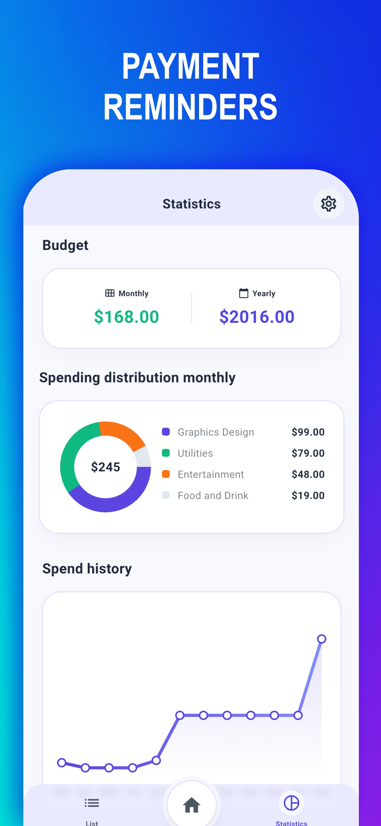 Add subscription and bill tracker