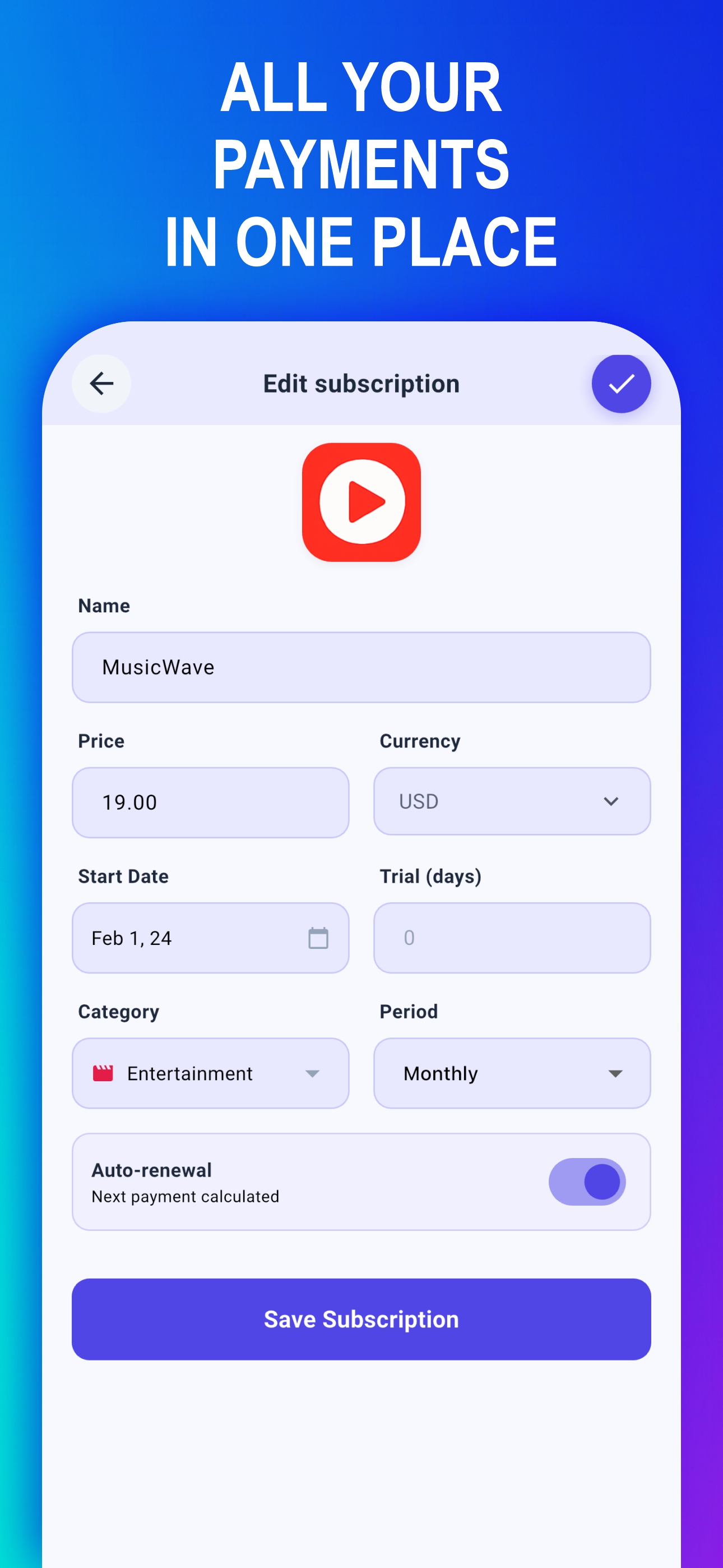 Payment reminders and alerts