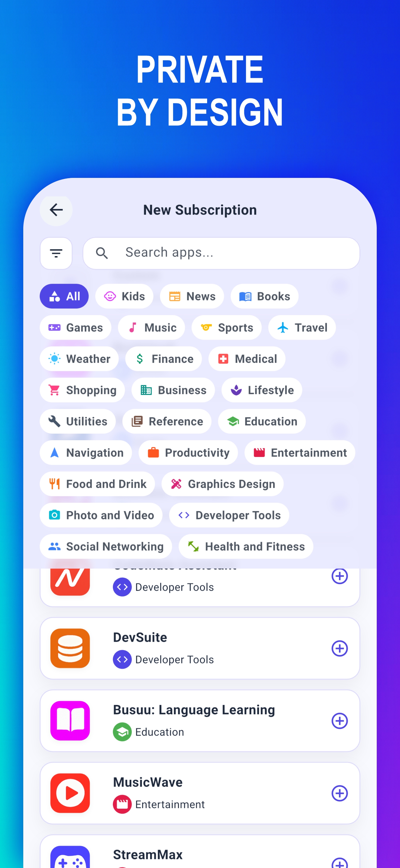Subscription manager settings